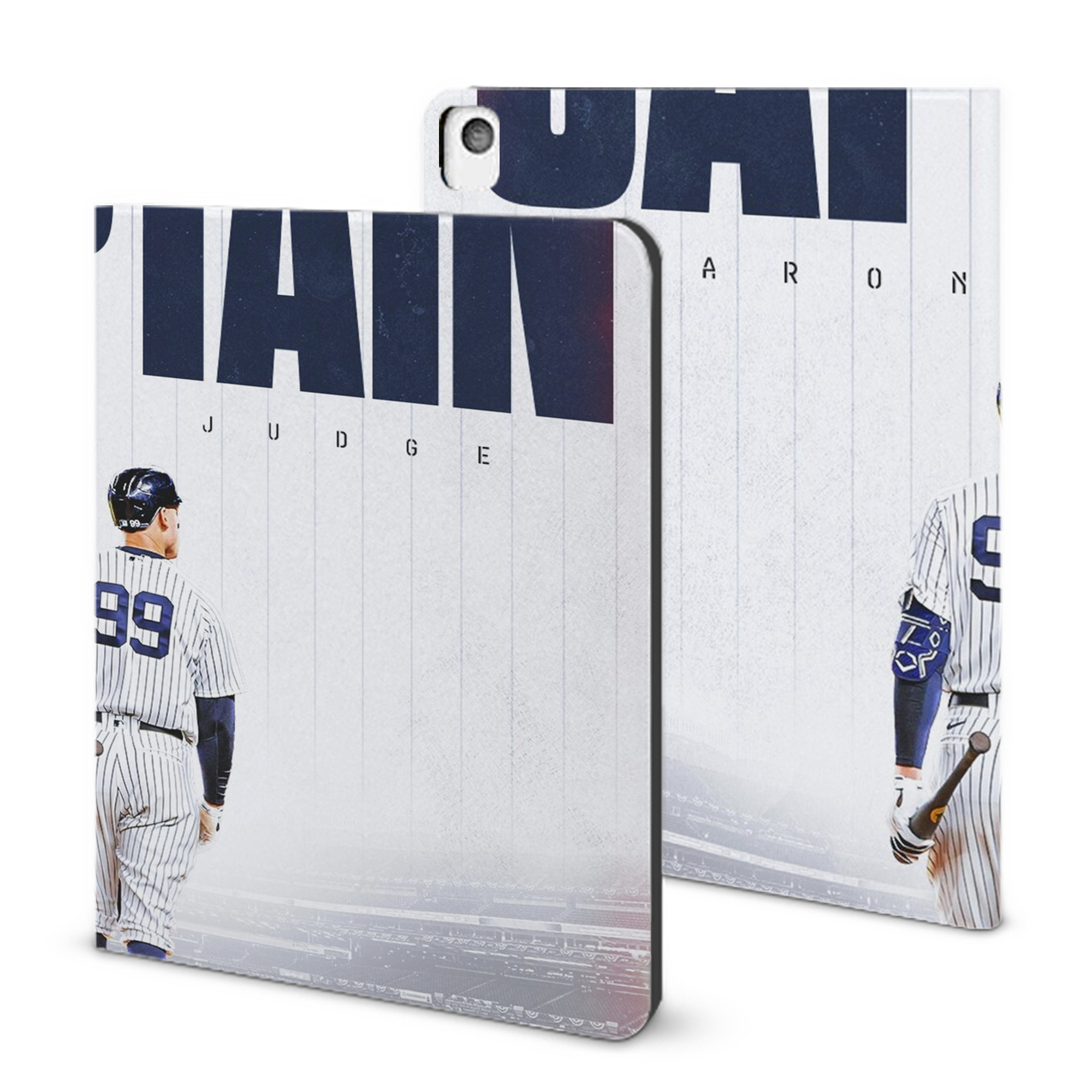 Aaron Judge Yankees Captain IPad Book-Style Case With Pencil Slot – Slim PU & TPU Cover – Full Protection, Precise Fit, Water & Scratch Resistant